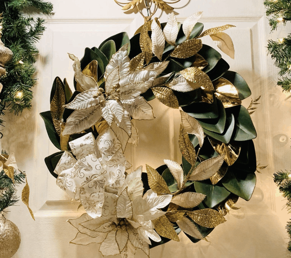 A Flocked Christmas Tree is Perfect for Twelfth Night